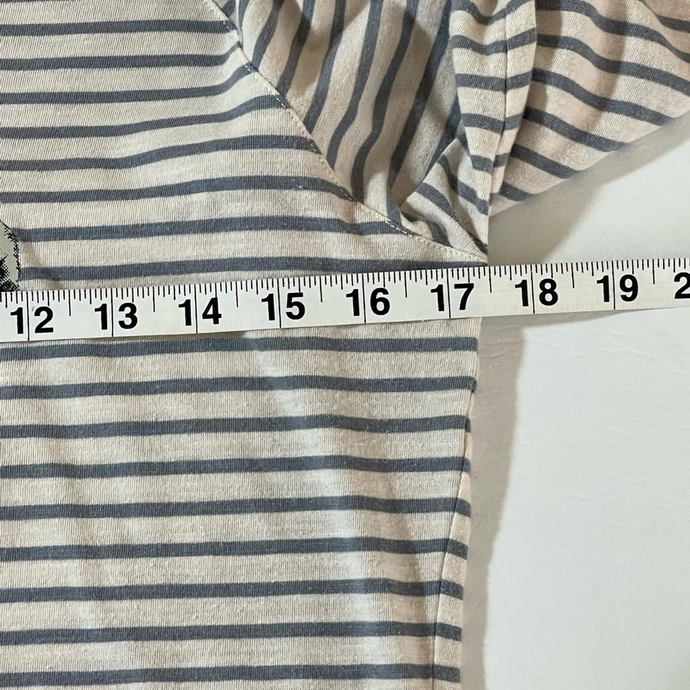 Columbia Womens T-Shirt Scoop Neck Multicolor Stripe Stretch 3/4 Sleeve Medium - Picture 3 of 9